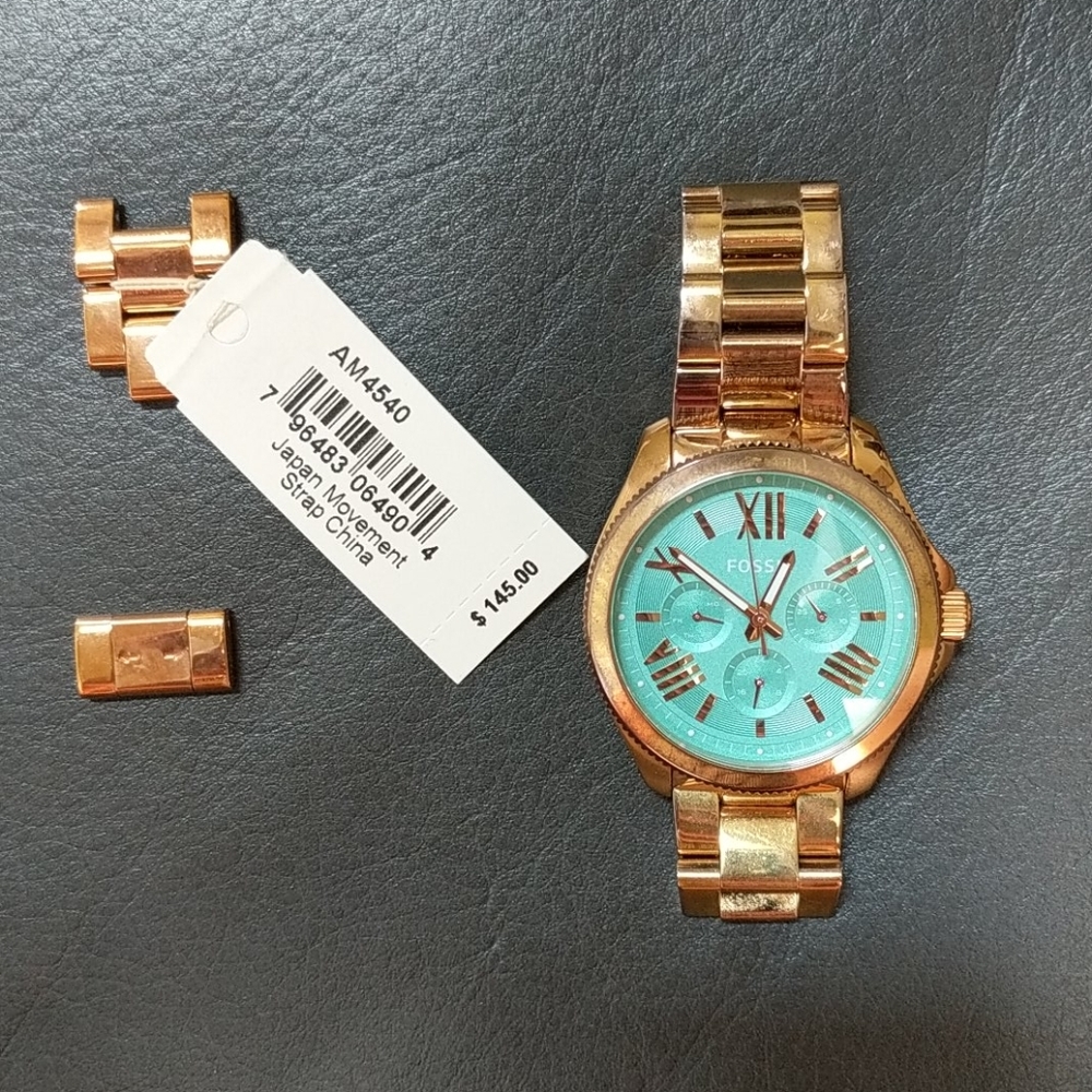 Fossil Cecile Women's Rose Gold Tone Watch AM4540